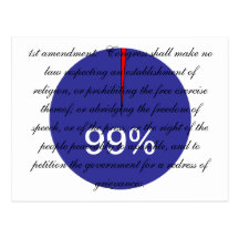 99% Occupy Wall Street-Postkarte