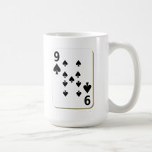 9 of Spades Playing Card Coffee Mug