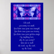A001 oh Soul - Schmetterling Frameable Druck 1 Plakatdruck