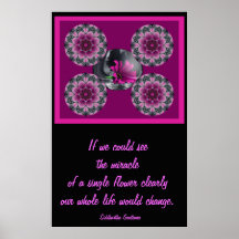 A001 Wunder einer Blume - kaleidoskopisches Mandal Plakatdruck