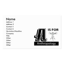 A ist für Anthropologie Visitenkartenvorlagen