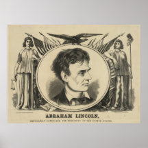 A. Lincoln - republikanischer Kandidat für Präside Posterdrucke