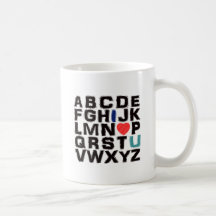ABCILOVEYOU TEE TASSEN