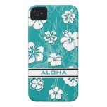 Abdeckung der Türkis-Hibiskus-Case-Mate-ID™ Apple  Case-Mate iPhone 4 Hülle