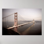 Abend am Golden Gate Brücke Druck Posterdruck