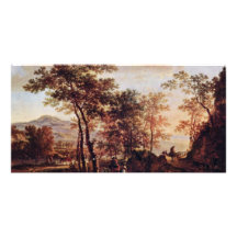 Abends-Landschaft durch beide Jan. Personalisierte Photo Karte