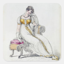Abendskleid oder Hochzeitskleid, Modeplatte von Sticker