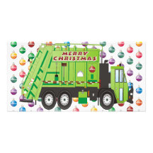 Abfall-LKW-Weihnachten Foto Karte