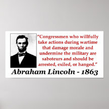 Abraham Lincoln: Saboteure sollten sein… Posterdrucke