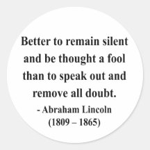 Abraham Lincoln-Zitat 15a Sticker