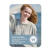 Abschluss-Foto Save the Date Vinyl Magnete
