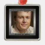 Abschluss-Fotoverzierung des silbernen Kohlenstoff Ornament
