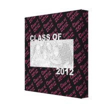 Abschluss - Klasse von 2012 - Rosa und Schwarzes Galerie Falt Leinwand