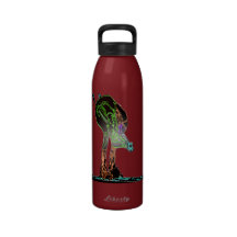 ABSCHÜSSIGER SKIFAHRER WASSERFLASCHE