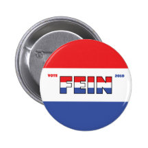 Abstimmung Fein 2010 Wahlen rotes weißes und blau Buttons