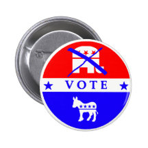 Abstimmungs-Demokrat-Knopf Anstecknadelbutton