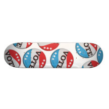 Abstimmungs-Retro Abzeichen Personalisierte Skatedecks
