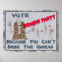 ABSTIMMUNGS-ZOMBIE-PARTY POSTER