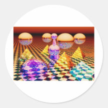 Abstract Figures Runde Sticker