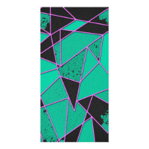Abstract shattered personalized photo card