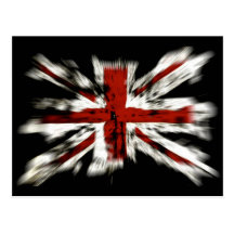 Abstrakte BRITISCHE Flagge Postkarte
