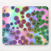 Abstrakte bunte helle Retro Polka-Punkte Mousepad