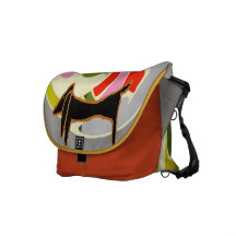 Abstrakte Dackel Kurier Tasche