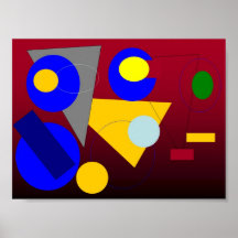 Abstrakte Kunst - rote Unterordnung Posterdruck