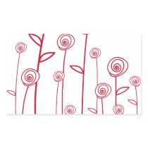 abstrakte Rote Rosen aufkleber