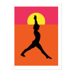 Abstrakte Yoga-Pose Postkarte
