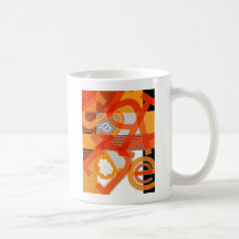 Abstrakter Buchstabe-Kunst-Becher durch Heard_ Teetasse