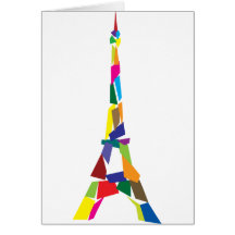 Abstrakter Eiffel-Turm, Frankreich, Paris Grußkarte