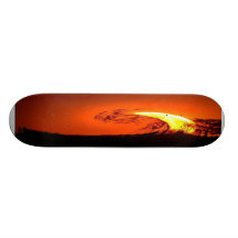 ABSTRAKTER KUNST-SONNENUNTERGANG SKATEBOARDBRETT