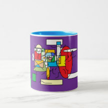 abstrakter Kunstbecher Teehaferl