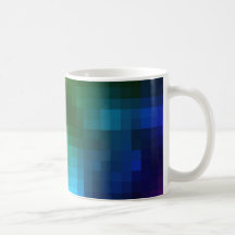 Abstrakter quadratischer Mehrfarbenentwurf Tasse
