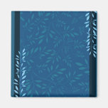 Abstraktes blaues BlumenBlätter Magnete