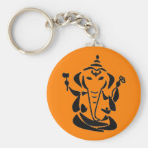 Abstraktes Ganesh - Yoga Keychains Schlüsselbänder