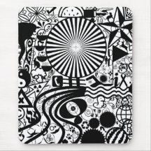 Abstraktes Schwarzweiss-mousepad