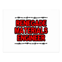 Abtrünniger Material-Ingenieur Postkarte