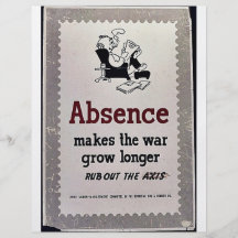 Abwesenheit lässt den Krieg länger wachsen Flyerdesign