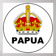 Abzeichen das Gebiet Papua, Papua-Neu-Guinea Posterdruck