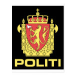 Abzeichen der norwegische Polizei-Service, Norwege Postkarte
