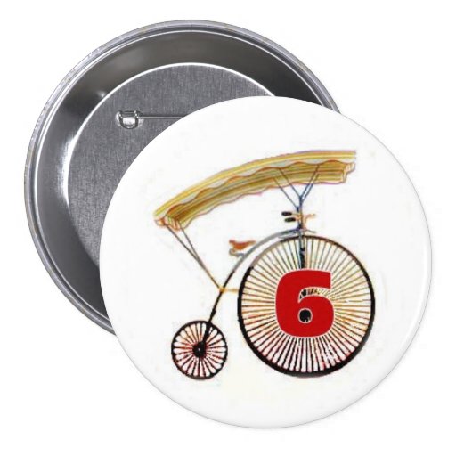 Abzeichen der Nr.-6 Button