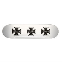Abzeichen-Schwarzes u. Weiß AlphaTau Omega Skateboard Brett