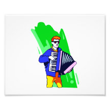 Accordian Spieler-blaue Anzugs-Grafik Kunstphotos