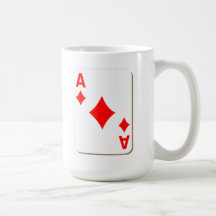 Ace of Diamonds Playing Card Coffee Mugs
