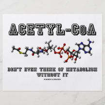 Acetyl-CoA denken nicht einmal an Metabolismus auß Personalisierte Flyer