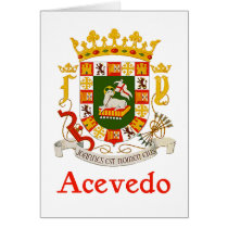Acevedo Schild von Puerto Rico karten