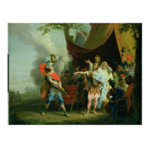 Achilleus hat eine Debatte mit Agamemnon, 1776 Postkarte