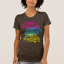Achtzigerjahre SchablonenBoomboxes Tshirts